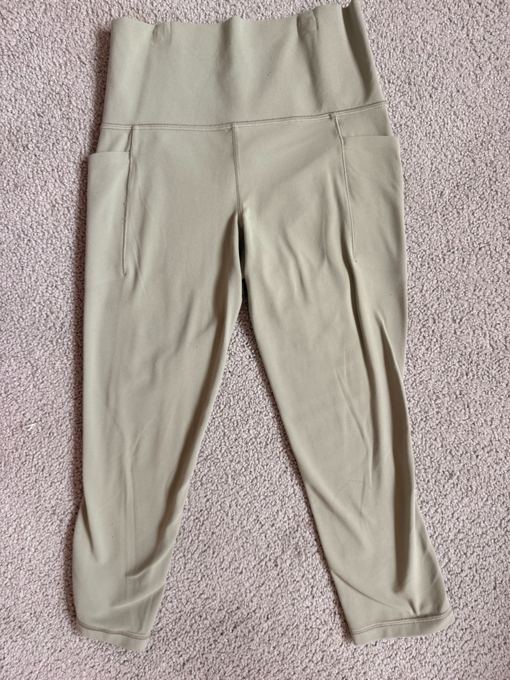 Athleta Sage Green High-Waist Cropped Leggings
